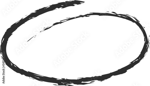 Chalk style round frame vector illustration. Hand drawn circle chalk borders for office presentation or school event design