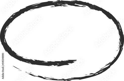 Chalk style round frame vector illustration. Hand drawn circle chalk borders for office presentation or school event design