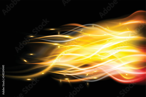 Vector realistic burning fire flames background