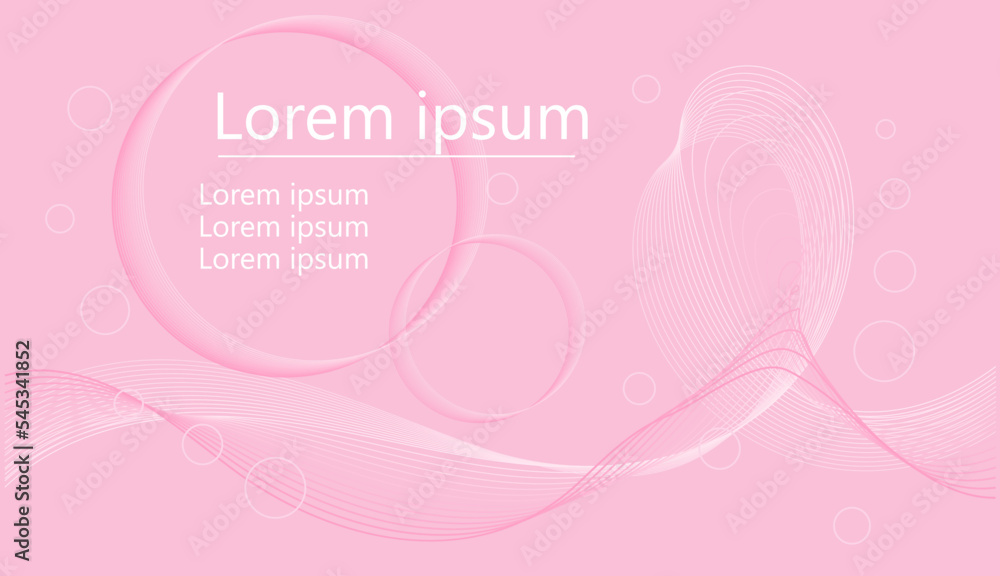 Pink background with abstract elegant waves and circles with space for text. Luxurious and stylish design for presentations, greetings, announcements, social networks. Pink background with abstract elegant waves and circles with space for text. Luxurious and stylish design for presentations, greetings, announcements, social networks.