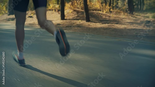 Fitness man running . Runner jog on road