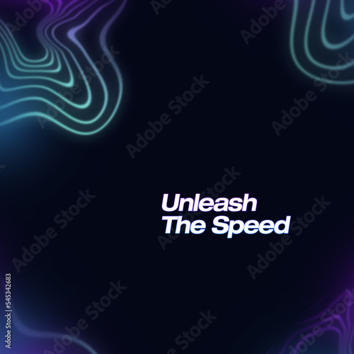 Abstract Gradient Poster design. Unleash The Speed