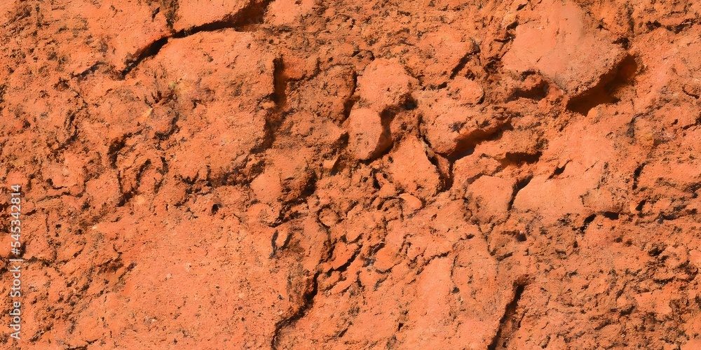 Wall texture detail in terracotta