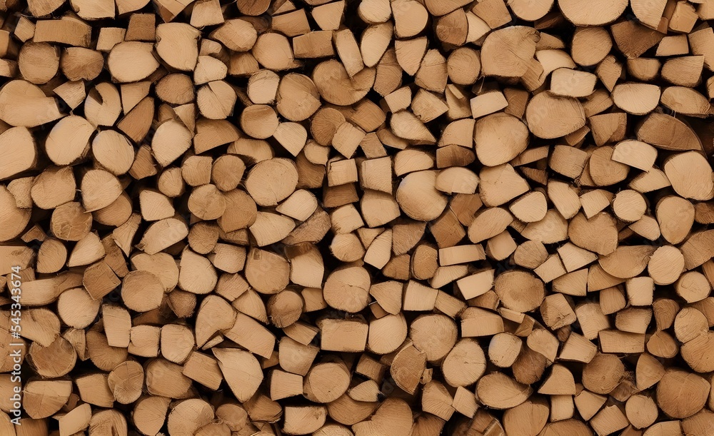 Pile of a dry chopped firewood logs Pile of a dry chopped firewood logs