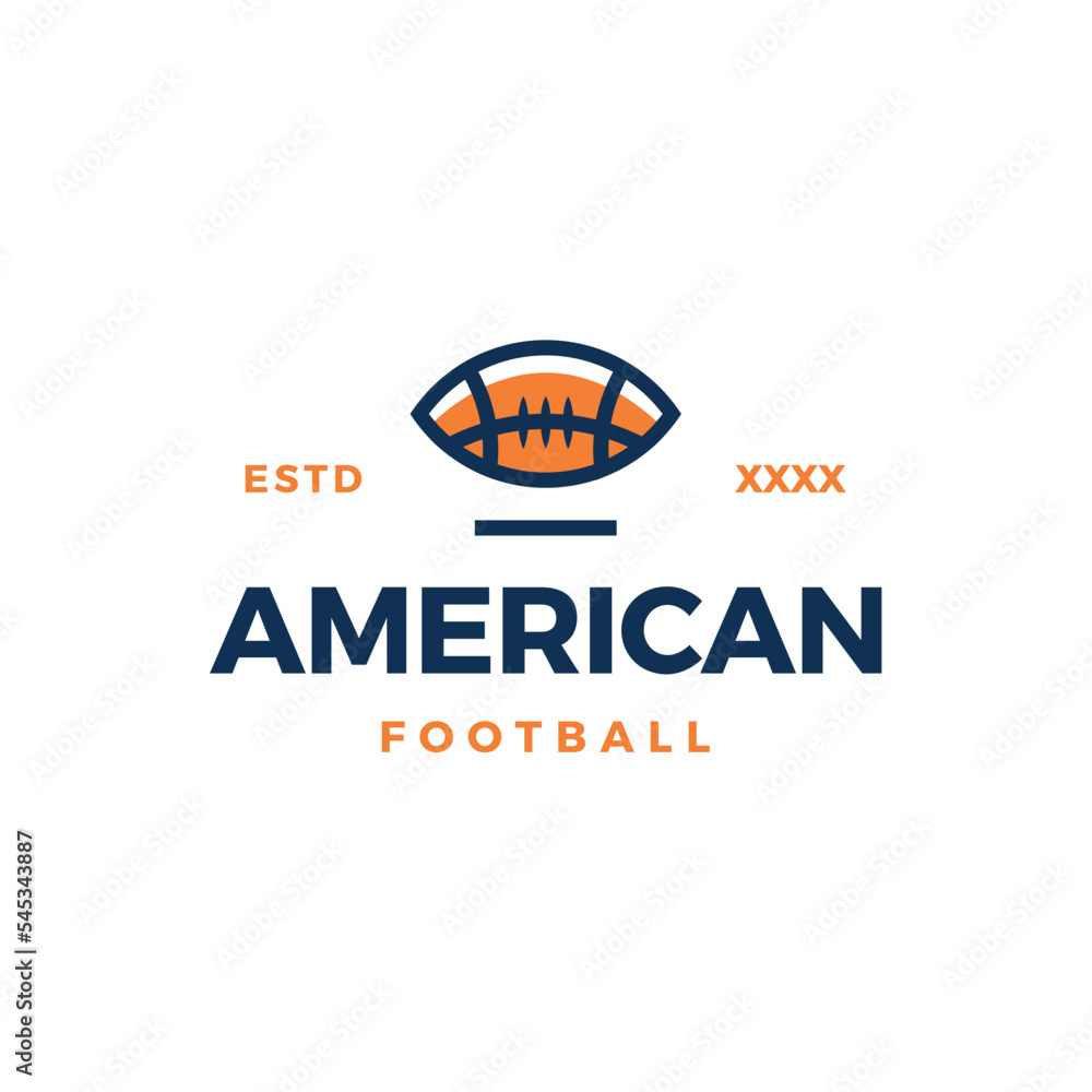 american football logo design vector illustration american football logo design vector illustration