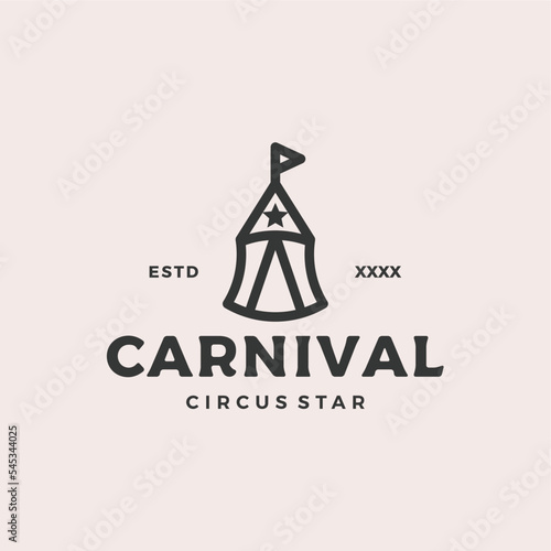 Vintage carnival Logo design vector illustration