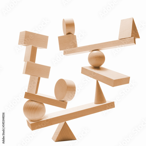 Balanced building blocks on a seesaw