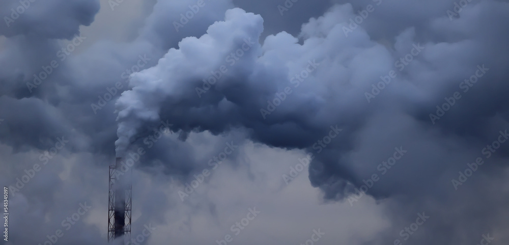 factory pipe smoke background gray abstract, co2 pollution