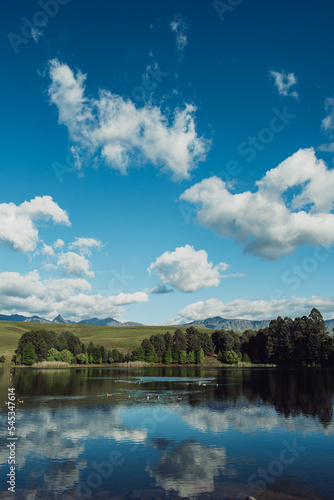clouds over the lake