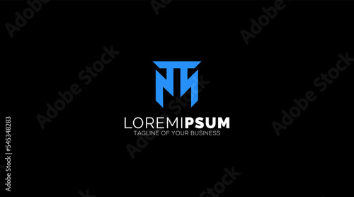Abstract letter TM logo. This logo icon incorporate with abstract shape in the creative way