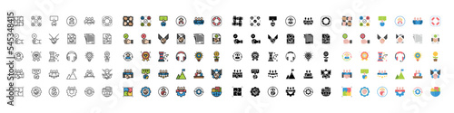 Business  Icons Vector Illustration, Solution, service, team ,leadership