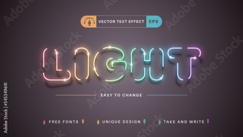 Unicorn Light - Editable Text Effect, Font Style