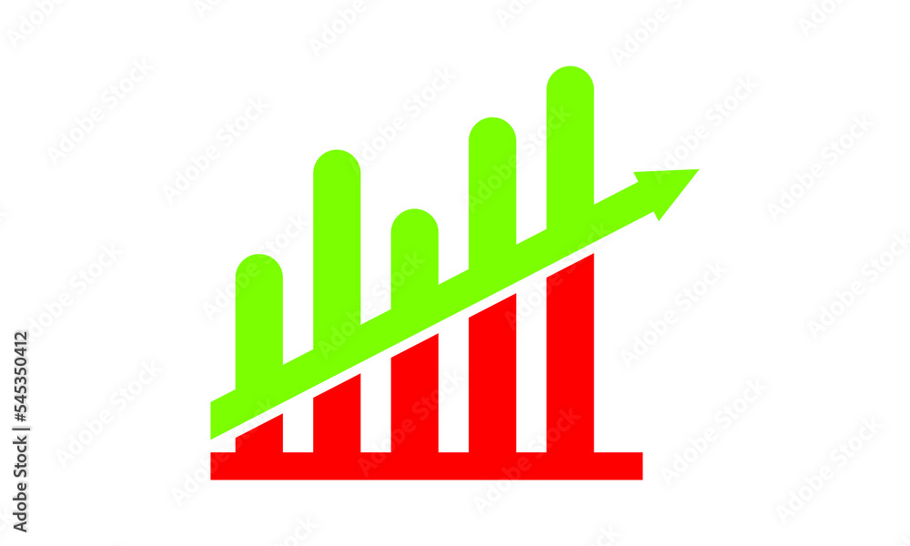 increase diagram chart vector logo Stock Vector | Adobe Stock