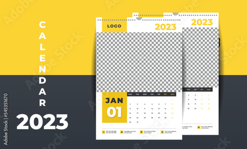 Company Wall  2023 Calendar Template. Desk calendar 2023 template