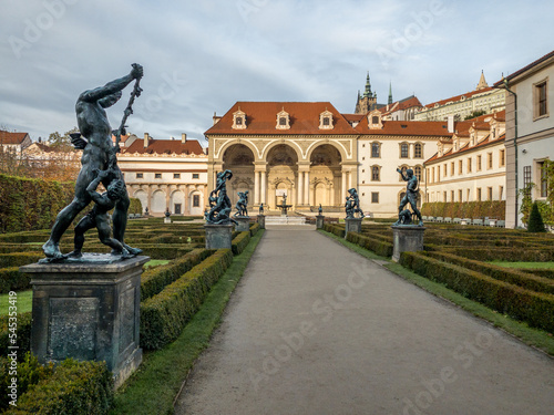 Valdstejnska Garden and Prague Castle in Prague, Czech Republic photo