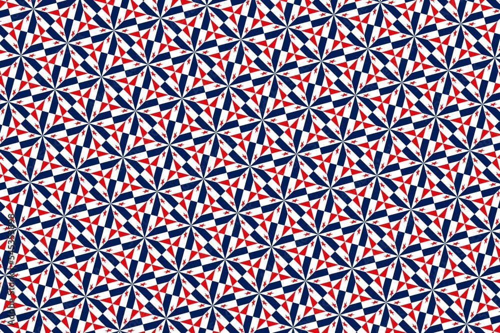 Geometric pattern in the colors of the national flag of Panama. The colors of Panama. Geometric pattern in the colors of the national flag of Panama. The colors of Panama.