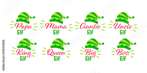 Set of Christmas Elf Family