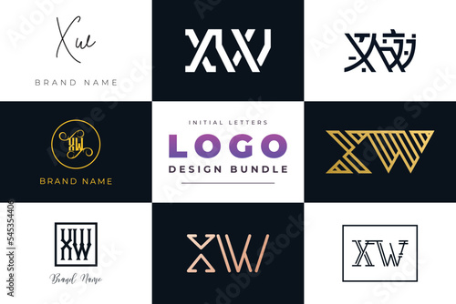 Initial letters XW Logo Design Bundle