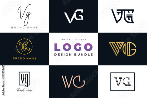Initial letters VG Logo Design Bundle
