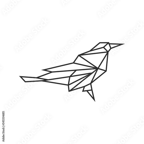 geometric Raven logo design photo