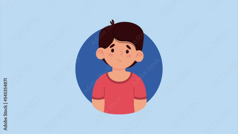 young man wearing red shirt animation young man wearing red shirt animation