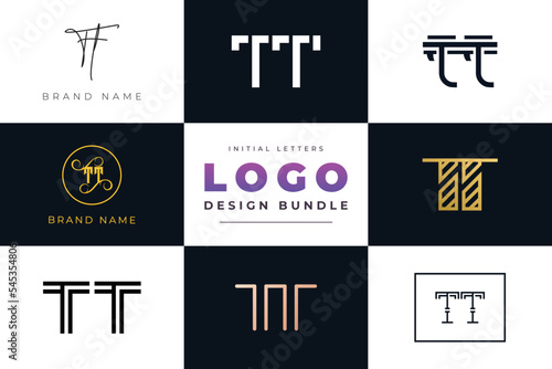 Initial letters TT Logo Design Bundle