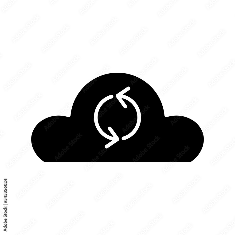 cloud sync glyph icon cloud sync glyph icon