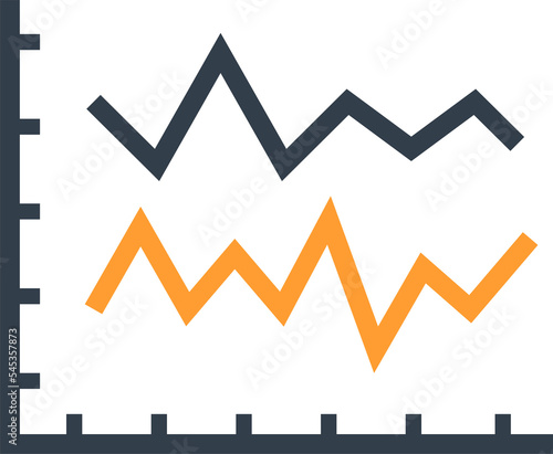 Obraz na płótnie Graph chart icon, Business element graphic design.