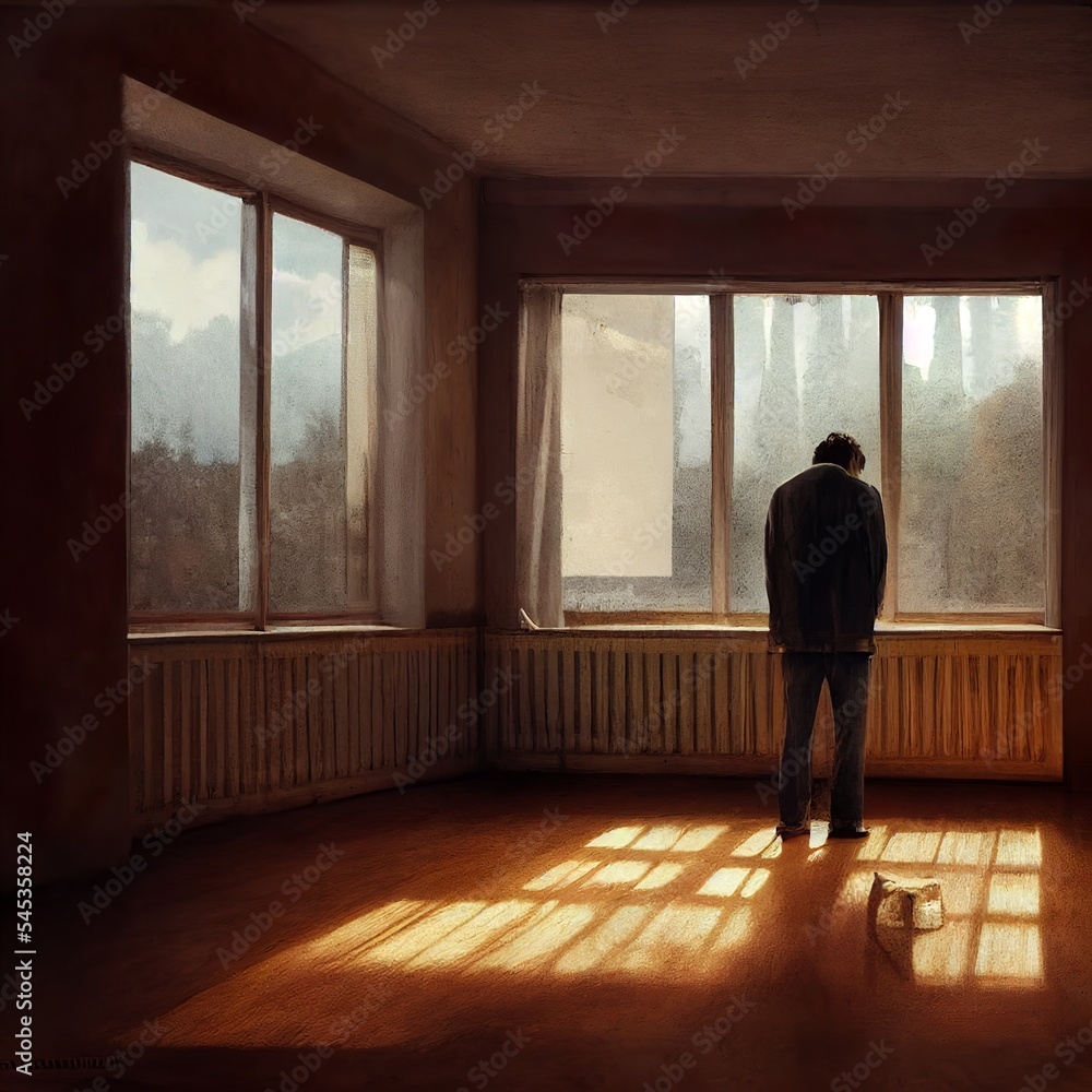 Sad, loneliness, brink of meltdown design illustration Sad, loneliness, brink of meltdown design illustration