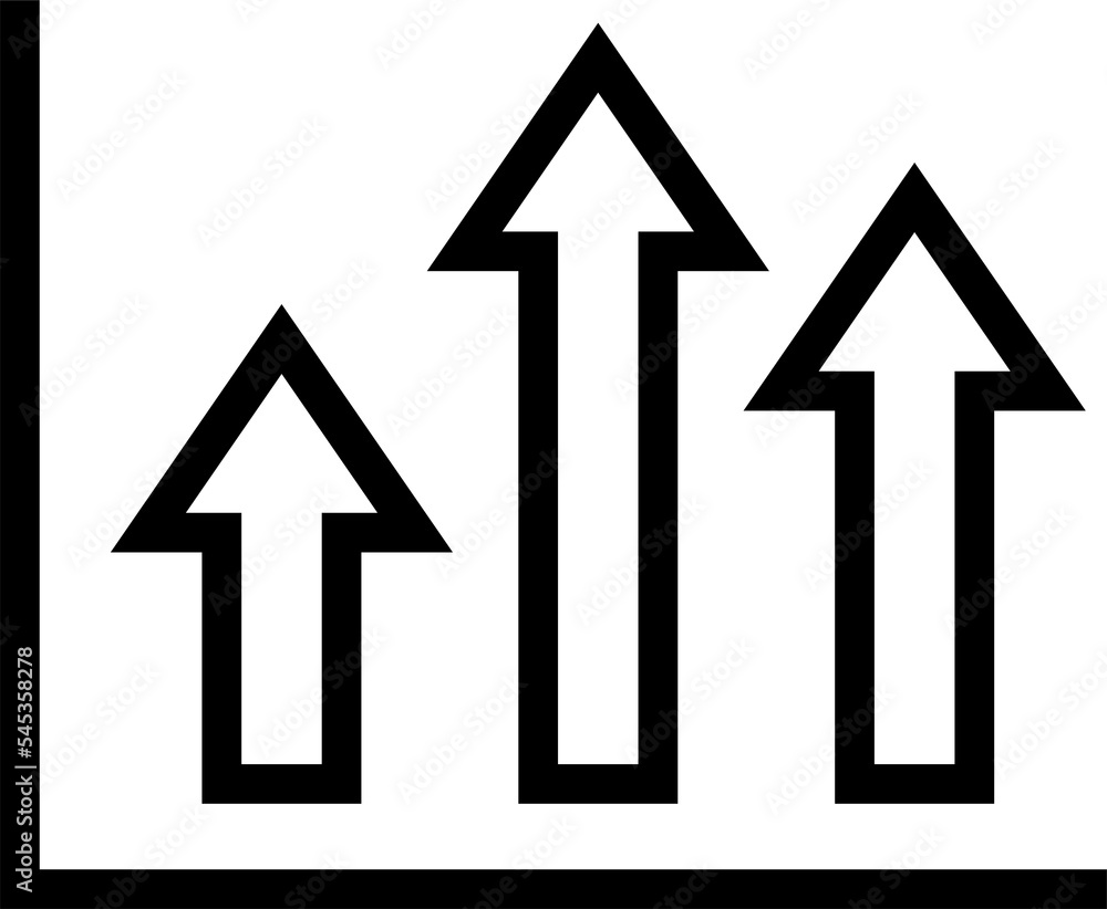 Business graph or Chart diagram, Linear icon. Business graph or Chart diagram, Linear icon.