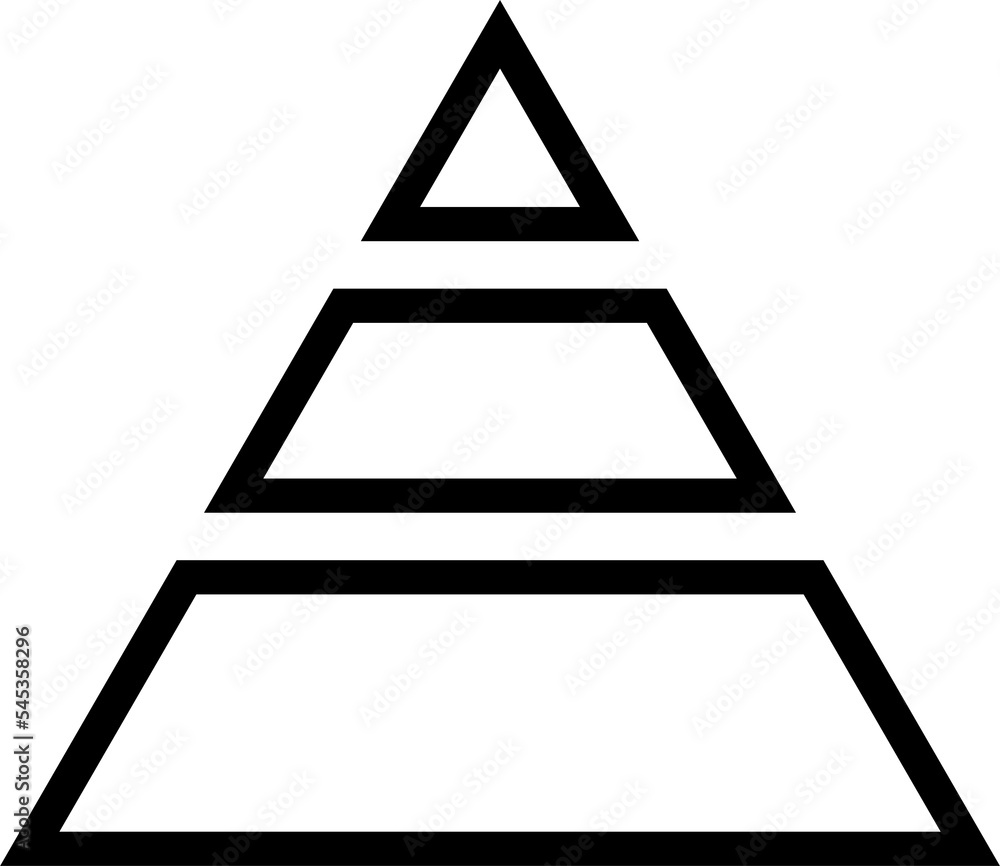 Triangle chart linear icon. Triangle chart linear icon.