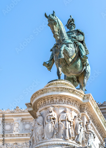 Architectural fragment in Piazza Venezia in Rome