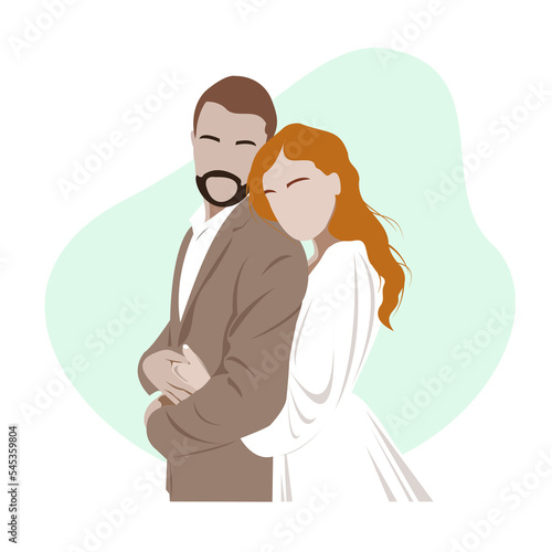 Wallpaper Mural Wedding. The bride and groom. Torontodigital.ca