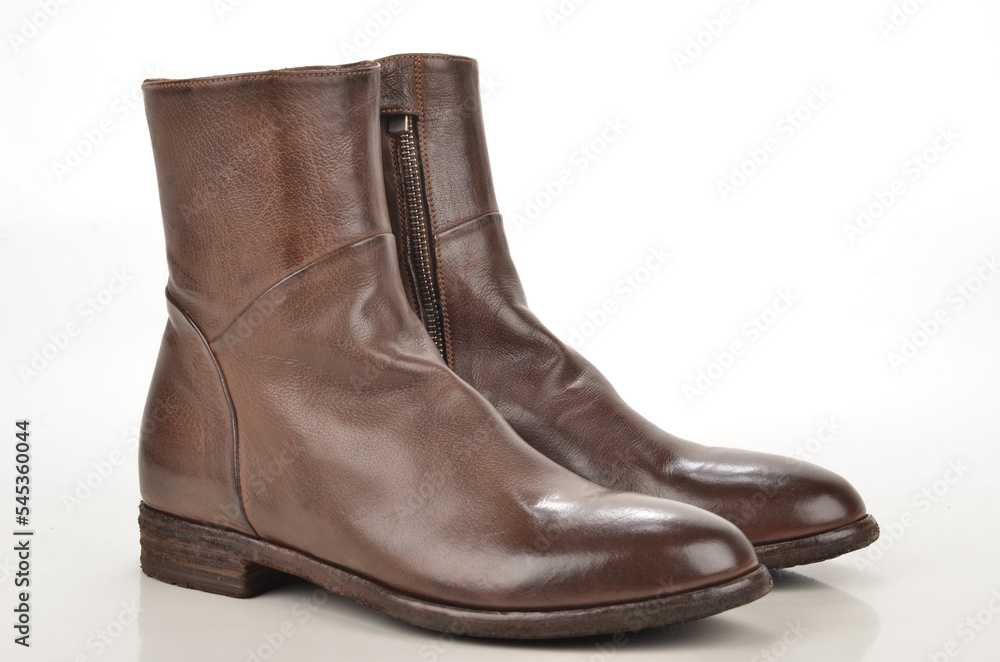 Brown boots isolated. Brown boots isolated.