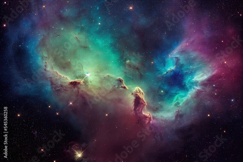 Fotografia espace, étoiles et éléments de l'univers colorés