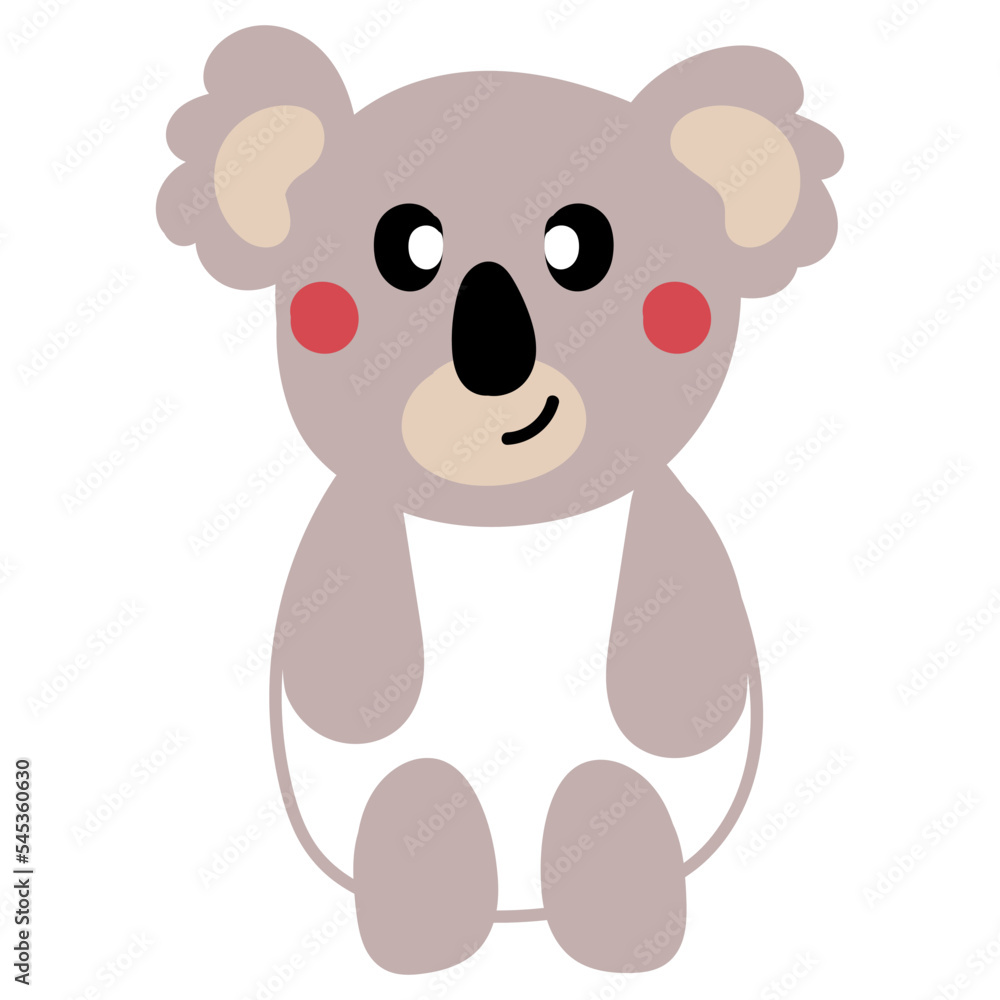 Fototapeta premium Cute Koala Hand Drawn Childish Vector illustration