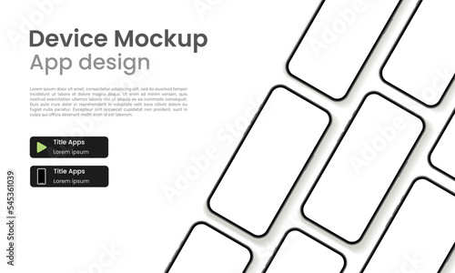 Mobile application design Smartphone mockup banner marketing.