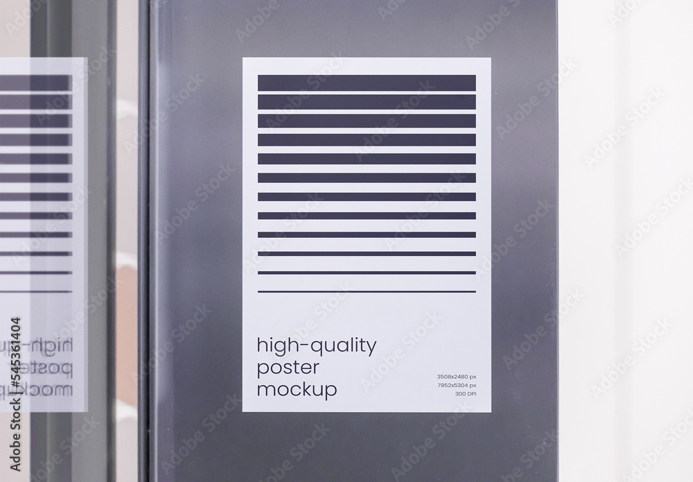 Indoor Advertising Poster Mockup Stock Template | Adobe Stock