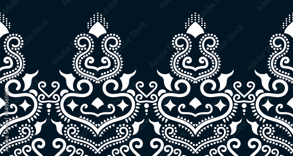 abstract ethnic pattern seamless design line white Aztec geometric background EP.87