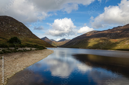 The Mourne mountains looking along the Silent Valley Reservoir photo