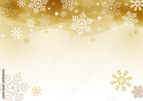  雪、snow、雪の結晶、クリスマス、冬、氷、ゴールド、金、キラキラ、クリスタル、景色、壁紙