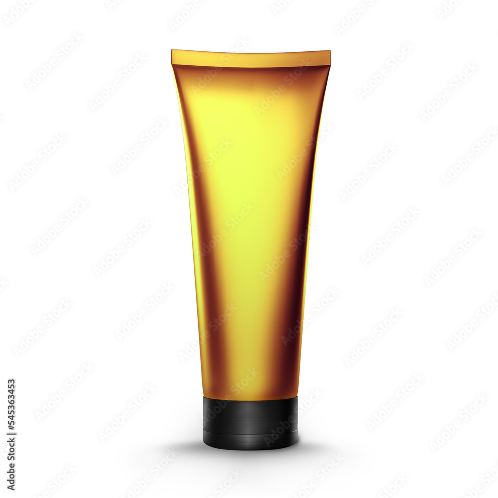 Gold tube isolated Gold tube isolated