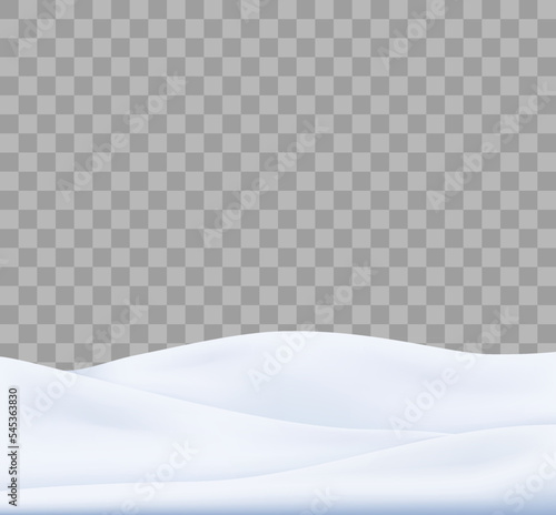 Snow Background with many Snowflakes. Winter backdrop. Vector illustration