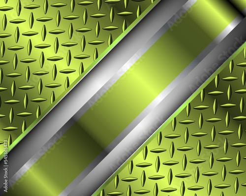 Gold polished steel texture background, shiny golden chrome metallic with diamond plate texture, 3d vector lustrous metal design.