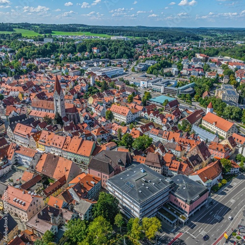 Ausblick auf die Innenstadt von Kaufbeuren im Ostallgäu