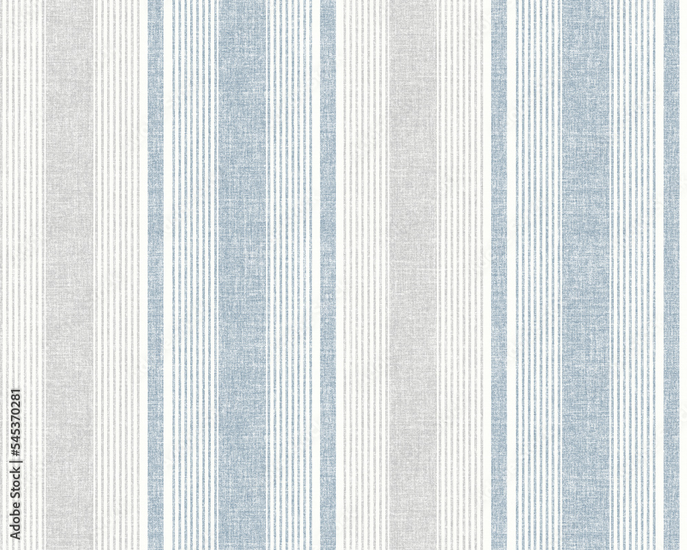 Geometrical texture repeat modern pattern Abstract tribal ethnic geo fabric texture seamless border design. farmhouse textured blue , grey stripes on white background. - obrazy, fototapety, plakaty 
