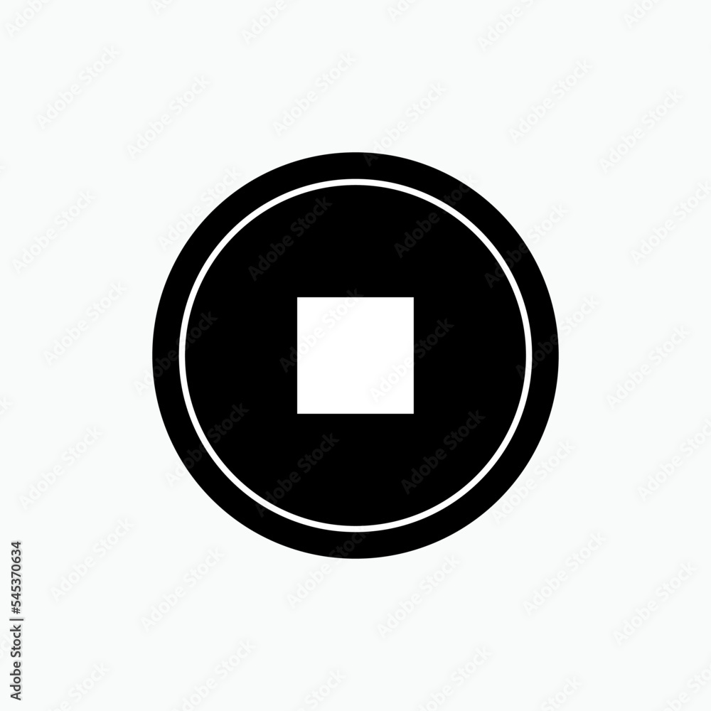 Stop Icon. Prohibition Vector Sign & Symbol. Stop Icon. Prohibition Vector Sign & Symbol.