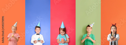 Collage of little children ...