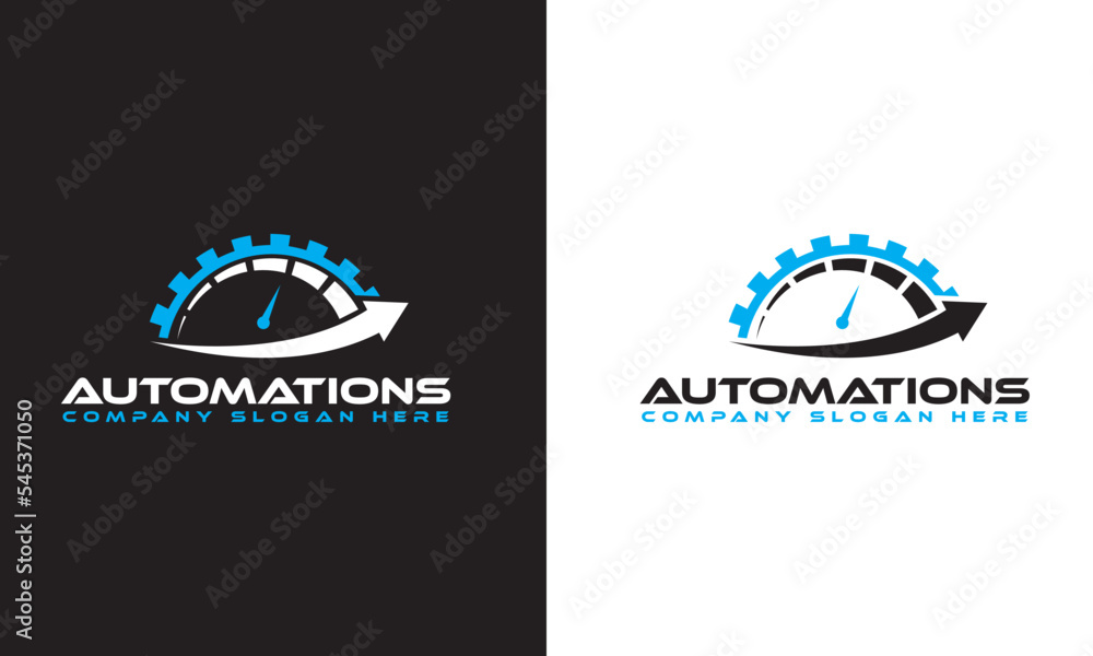 Automation automobile car speed and Gear vector logo design. Automation automobile car speed and Gear vector logo design.
