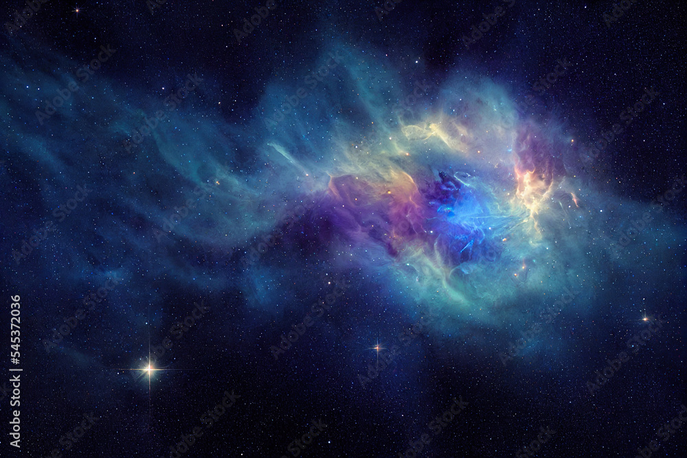 Space nebula, colorful abstract background